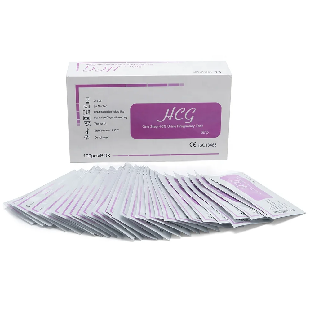 100PCS/BOX HCG Strip Early Urine One-step  Pregnancy  Test Strip Home Use