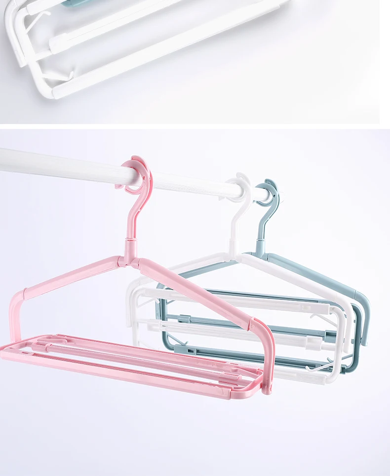  Convenient Retractable Space Saving Tower Hanger Plastic Rack
