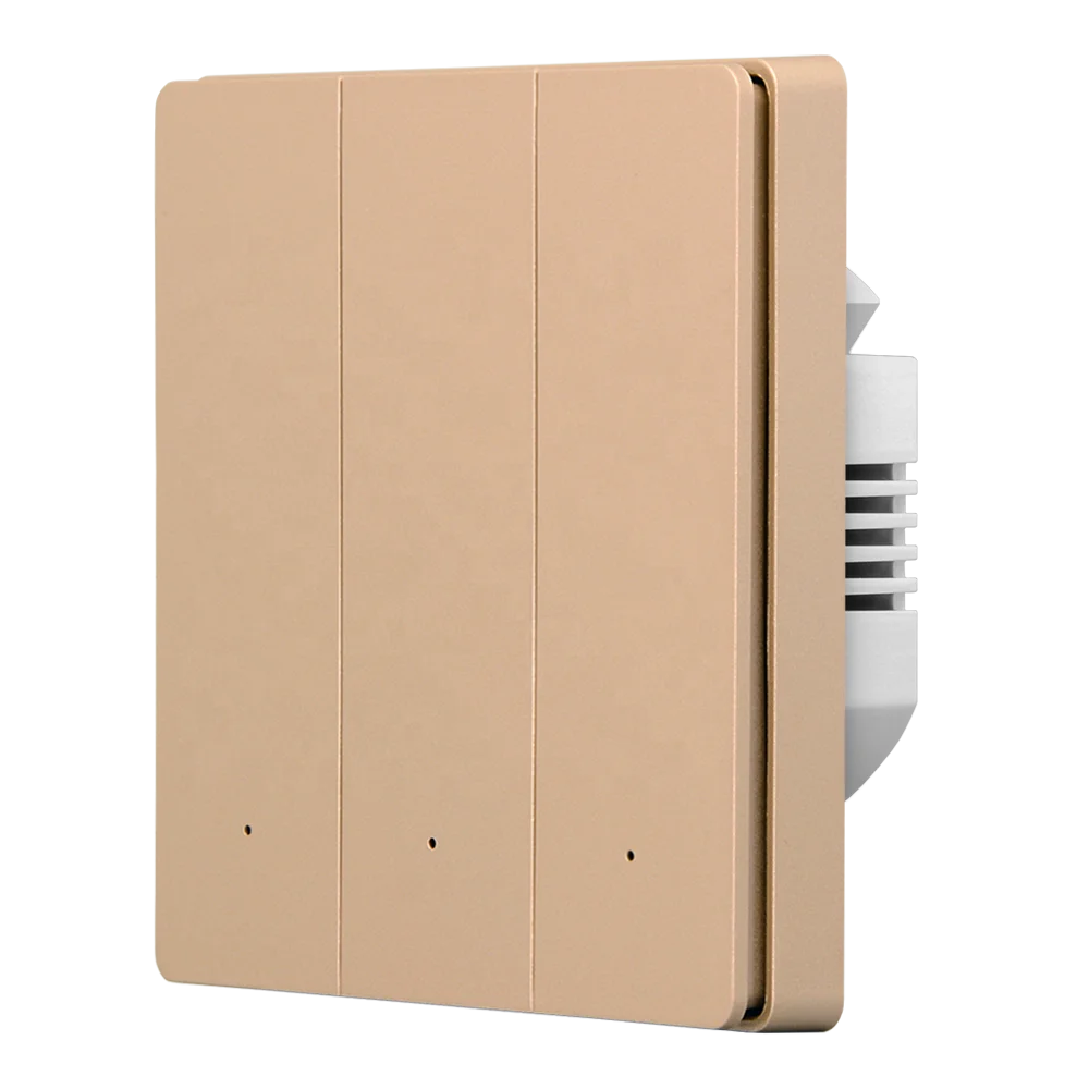 Latching Relay Lno-neutral Tuya Smart Zigbee Push Button Light Switch 1/2/3 Gang