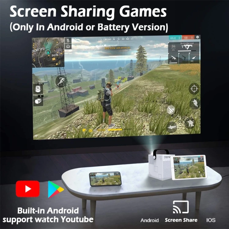Оригинальный портативный светодиодный HD цифровой проектор WEJOY Y2 1920x1080P 100 ANSI люмен для домашнего