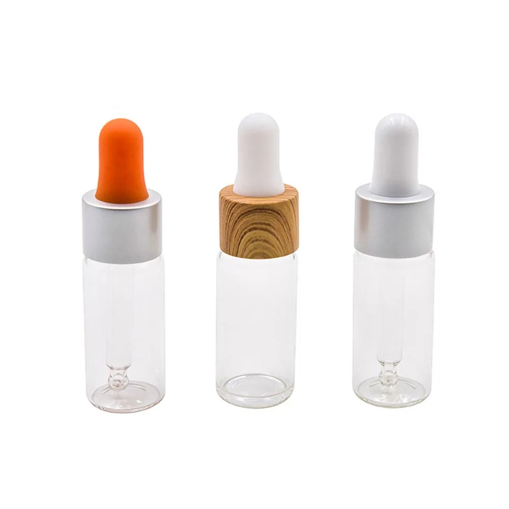 REMAX round Glass Oil Pressure Pump Head 5ml Glass Essence Dropper Bottle for Cosmetics and Skincare Pipette Bottle
