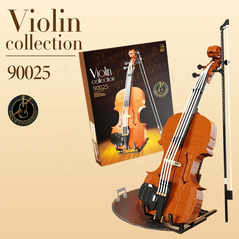 DIY Building Blocks Set Simulation Violin Models 919pcs Brick Sets Best Holiday Gift For Home Decoration Construction Compatible