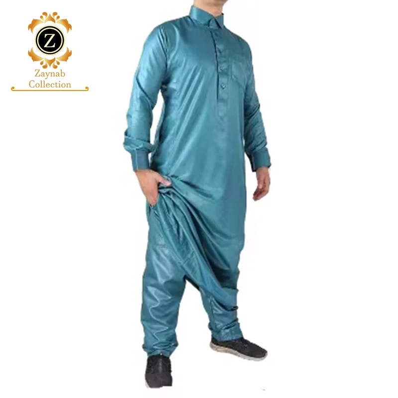 Zaynab Man Thobe Morocan  Man Oman Style High End Jubba Black And White Muslim  Traditional Thobe