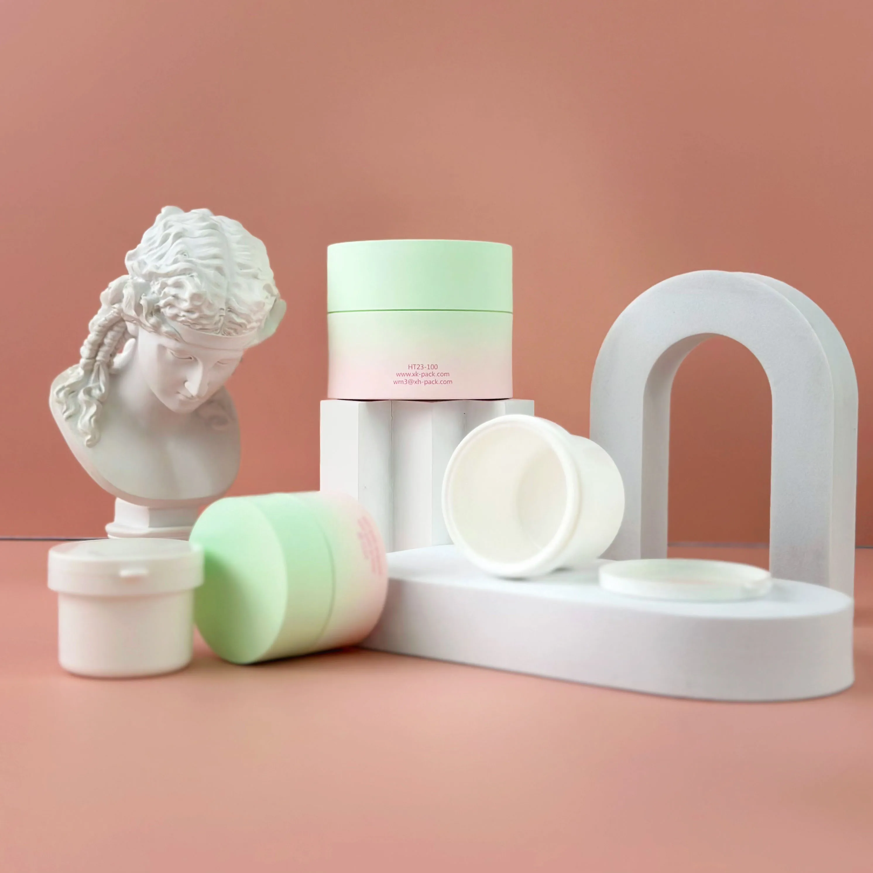 New Design Eco-friendly 50g 30g PP Refillable Cream Jar With Replacement Inner Jar For Skin Care Cream