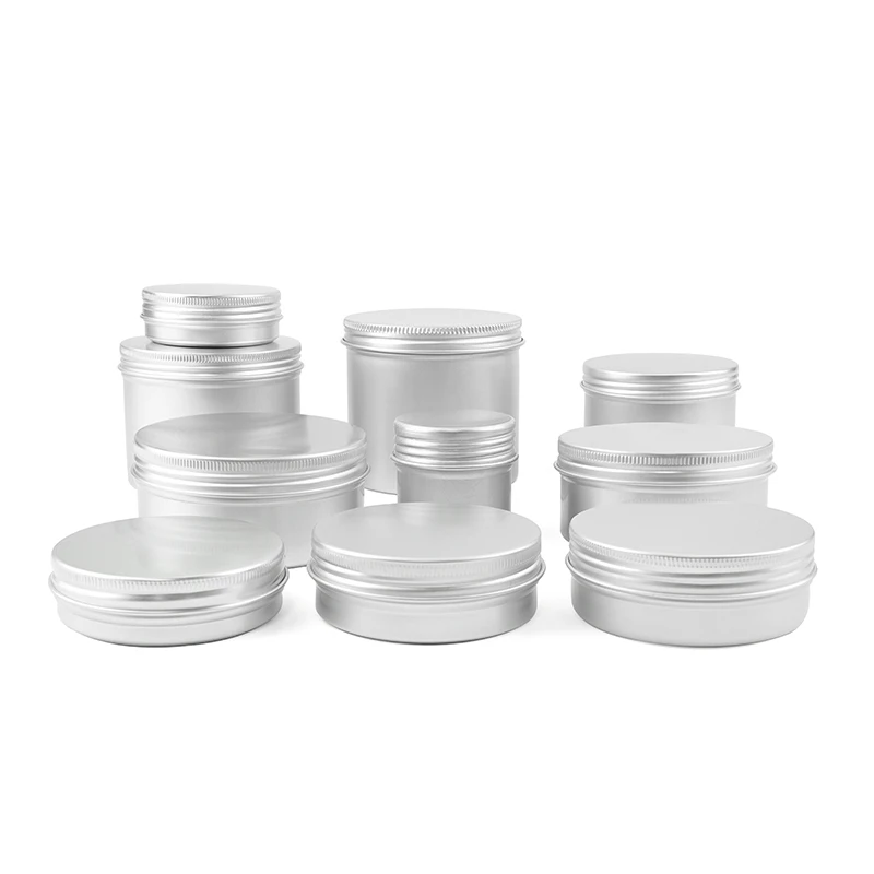 Small mini solid oil cream perfume aluminum metal tin can container jar for cosmetic