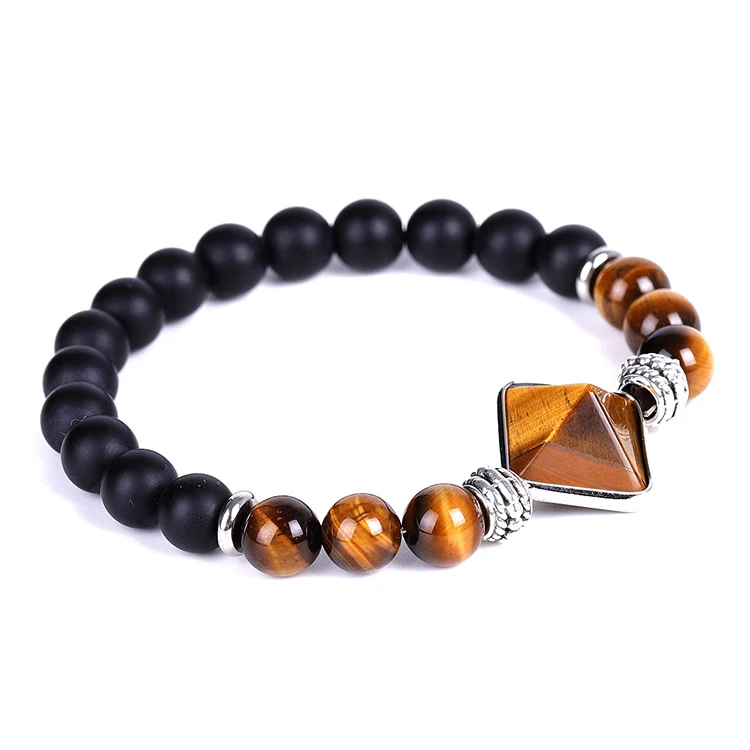 Custom Latest Design Classic Beads Bracelet High Quality Handmade Volcano stone natural stone splicing finished beaded bracelet
