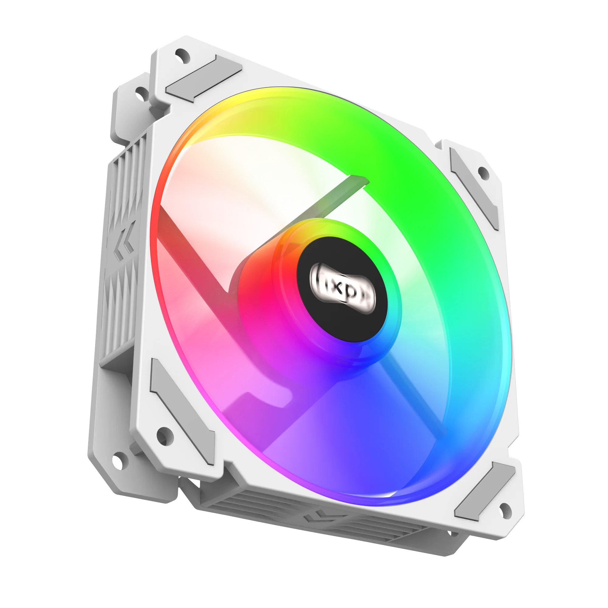 OEM Silent Moon F-M12 12CM White 4PIN Case fan PC Cooling Silent computer fan PUS Molex 4PIN Fixed color LED aperture Lighting