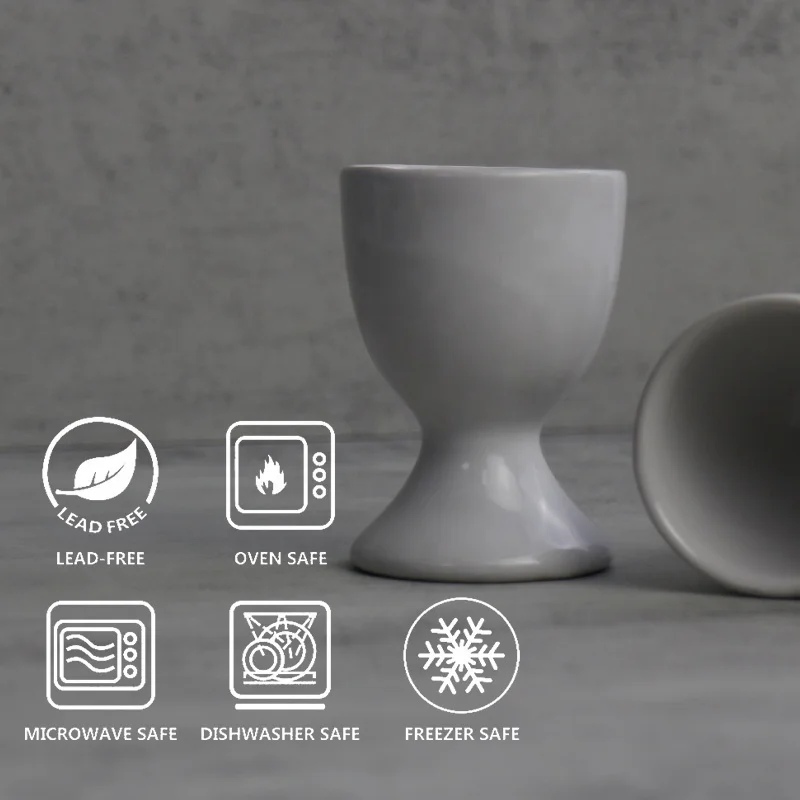 1.5oz White Classical Ceramic Cup Mini Porcelain Wine Mug Ceramic Egg Cups For Daily Use Eastern Holidays Party Hotel