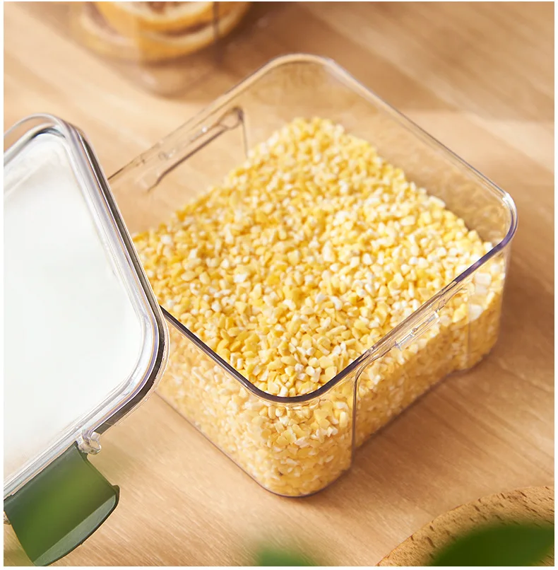 Sealed Lunch Box Refrigerator Food Storage Container Household Visible Lids Airtight Plastic Fruit Salad Bento Box for Kitchen