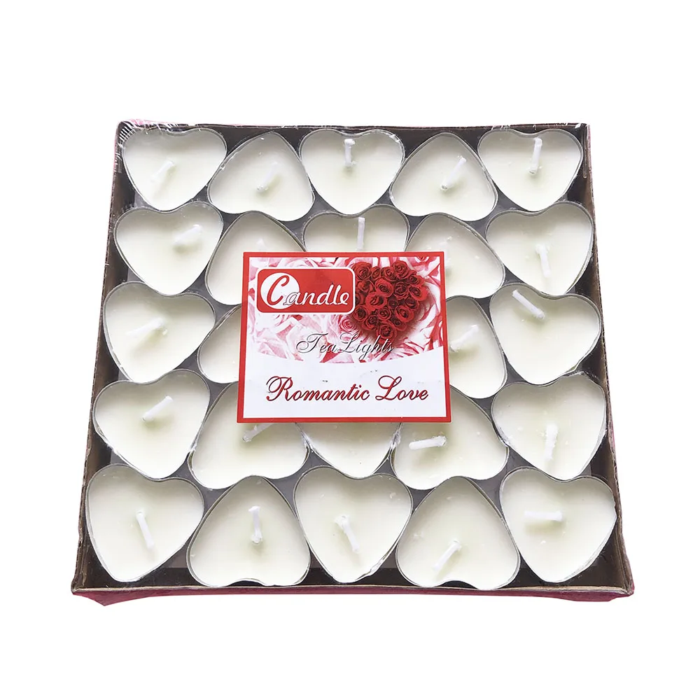 smokeless romantic heart shape scented tealight candle for wedding or Christmas