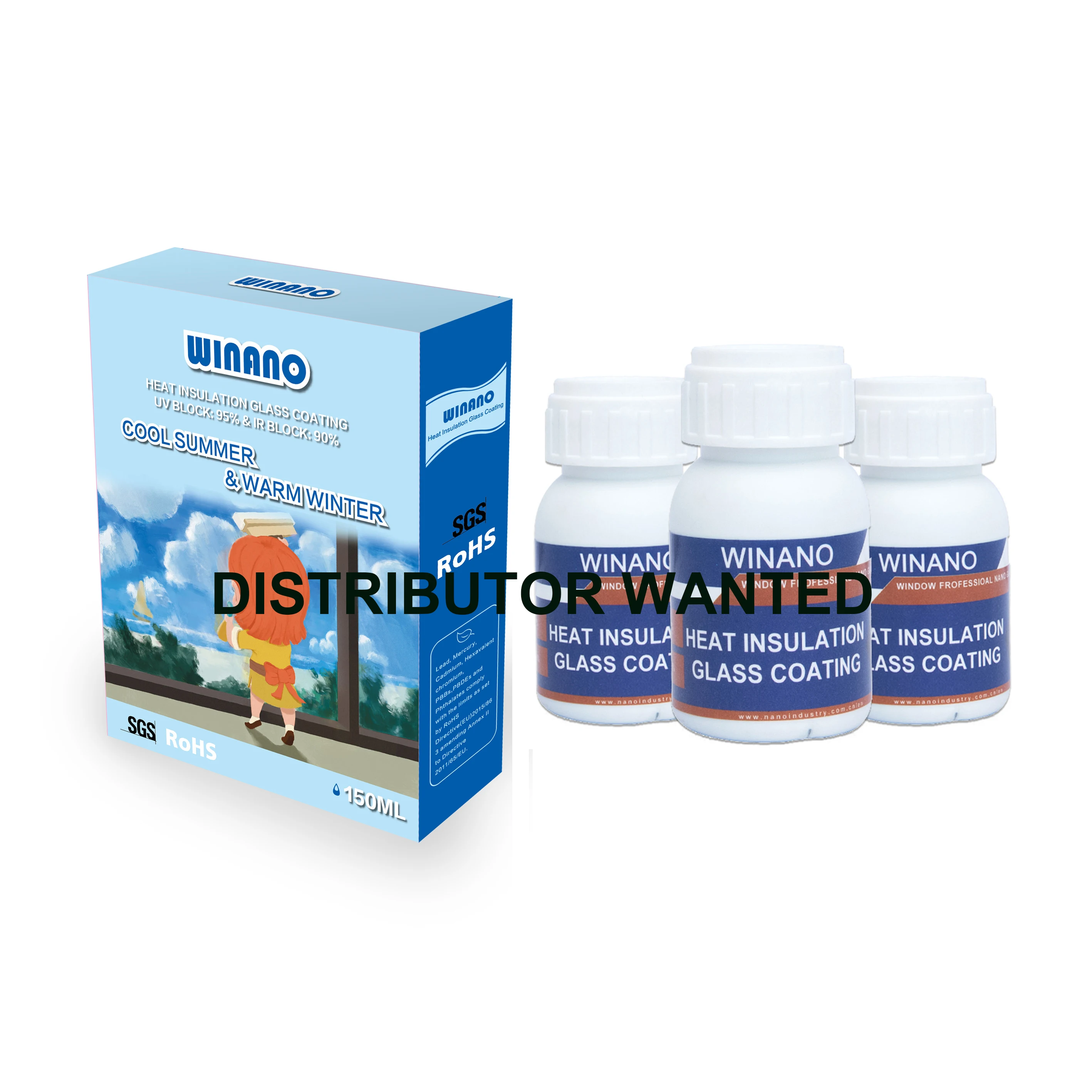WINANO Nanotechnology Heat Insulation Glass Coating Home Kit Distributor Wanted