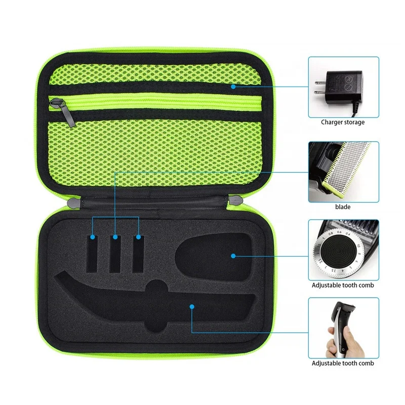 EVA Hard Travel Carrying Case for Norelco OneBlade Pro Hybrid Electric Trimmer Shaver Storage bag