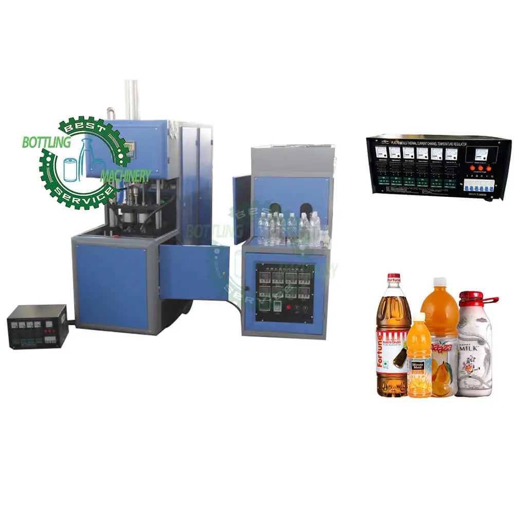 Semi auto Oil temperature heater hot fill energy drink pure water pesticide PET bottle hot heat resistant blow molding machine