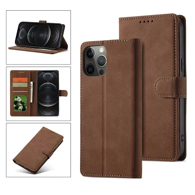 Luxury Flip wallet Leather Case For iPhone 16 15 14 Pro max 11 12 Pro 13 Pro Max Protective Case Bag