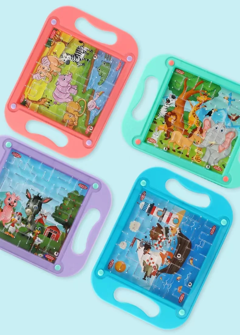 Kindergarten intellectual development focus training for children over 3 years old balancing maze handheld ball games toys