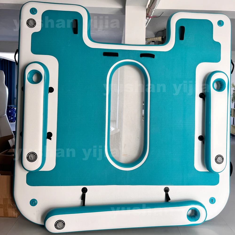 Water Aqua Park Inflatable Floating Platform Drop Stitch Water Floating Pontoon Platform Island Deck Platforms For The Water