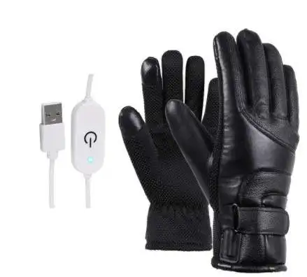 USB Winter Ski Waterproof Windproof Three-speed Adjustable Temperature Heated Gloves