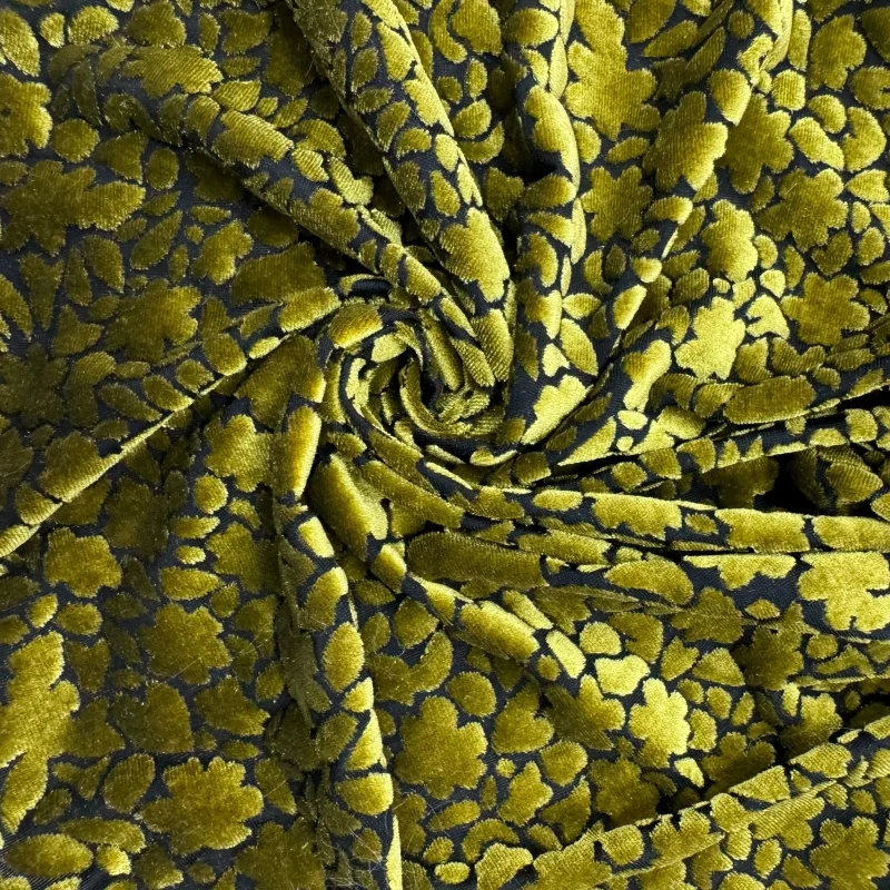 Wholesale sale burnout silk velvet fabric KS Durable Wrinkle Resistance Smooth Texture burnout velvet fabric for dress garment