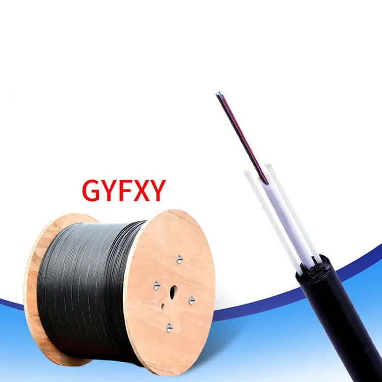 Outdoor overhead GYFXY central bundle tube type non-metallic 2core 4core 12core 24core gyfxy optical fiber cable