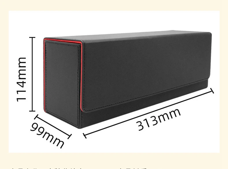 Premium Trading Cards Deck Box With Dice Drawer Large Capacity PU Leather Multi-function Three Containers Tarot Game Card Case