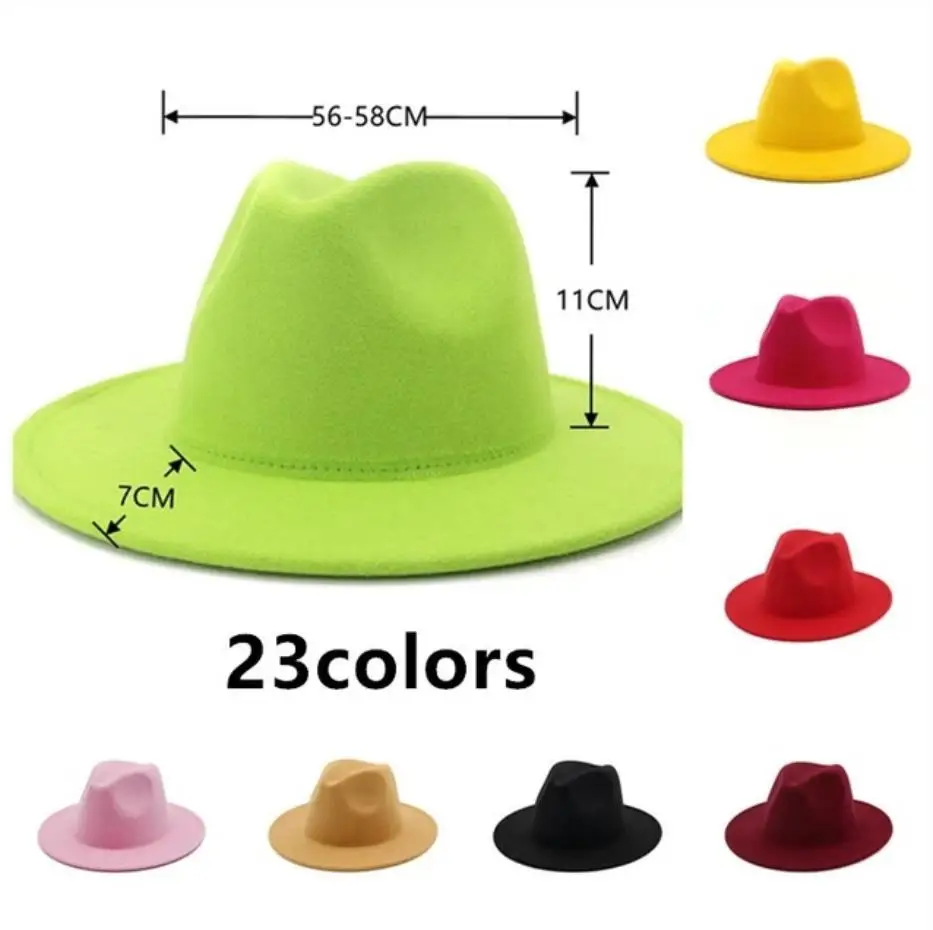 Панама Sombrero из фетра джазовая шляпа многоцветная с логотипом на