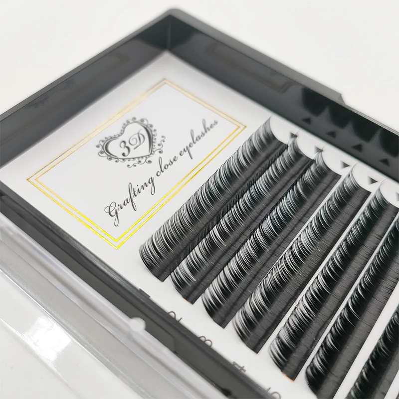 12 rows of 8-12mm classic  high-quality matte soft eyelashes, C-shaped curled single grafted eyelashes