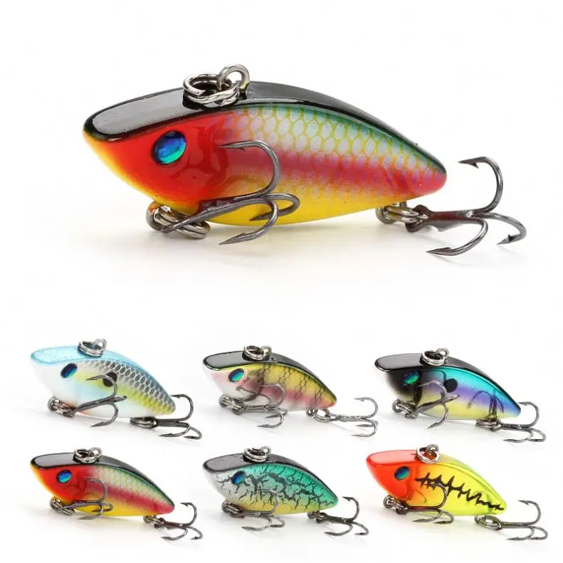 4cm 4.8g vib fishing lures hard plastic lure with strong fishing hook fishing VIB lure for bass
