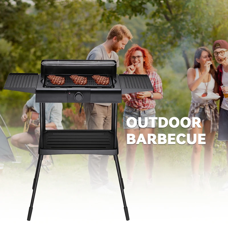 2400W Temperature Control Smokeless Electric Grill Non Stick Barbecue Grill Stove Electric Roasting Meat Grill