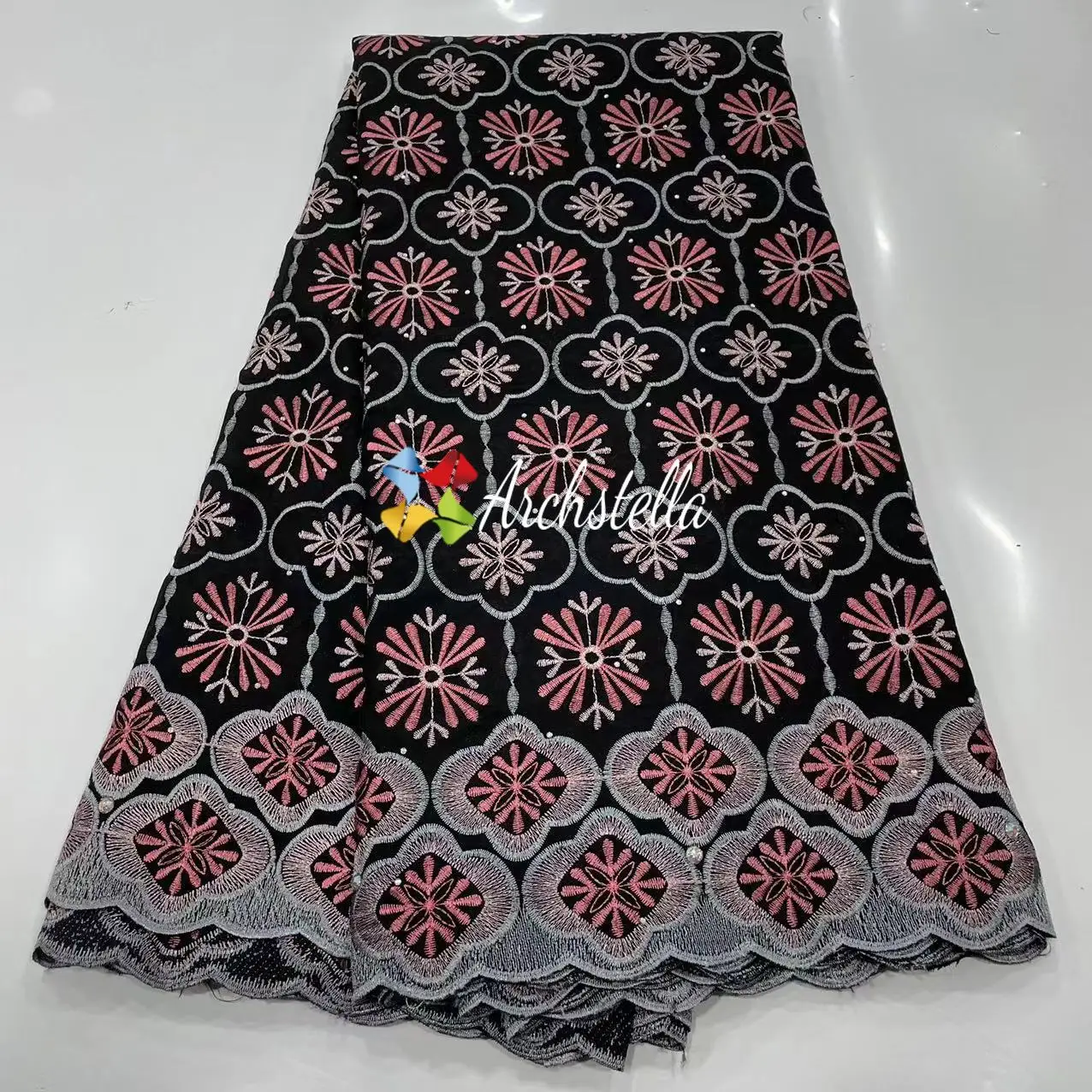 On sale Swiss cotton fabric Swiss voile lace in Switzerland African cotton lace