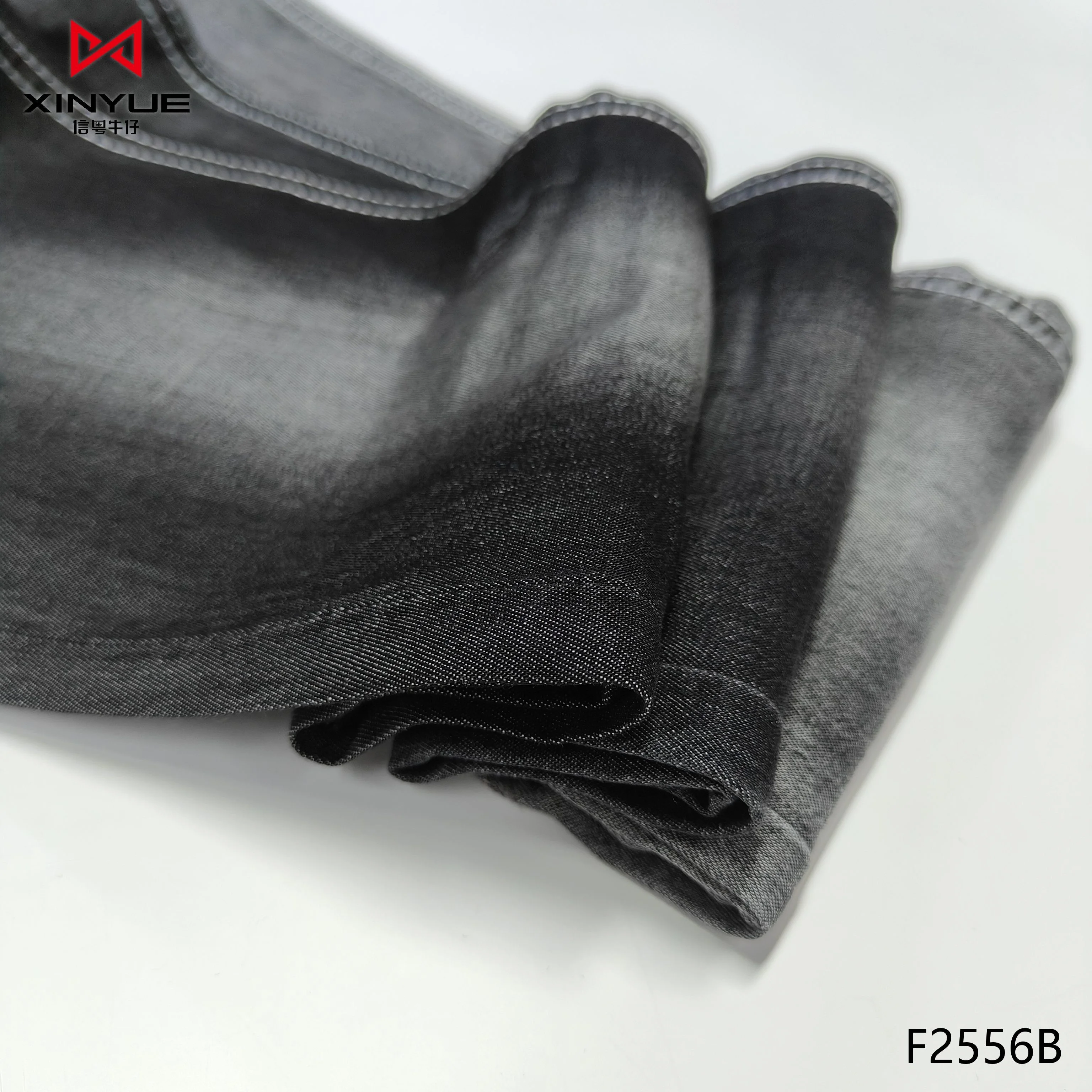 High Class Denim Fabric with a classic blue color added spandex ,elastane for stretch and flexibility available at bulk packing