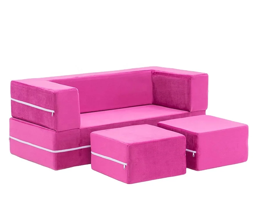 OEM factory supply foam play couch,Modular Kids Sofa for Toddler and Baby,folding mattress