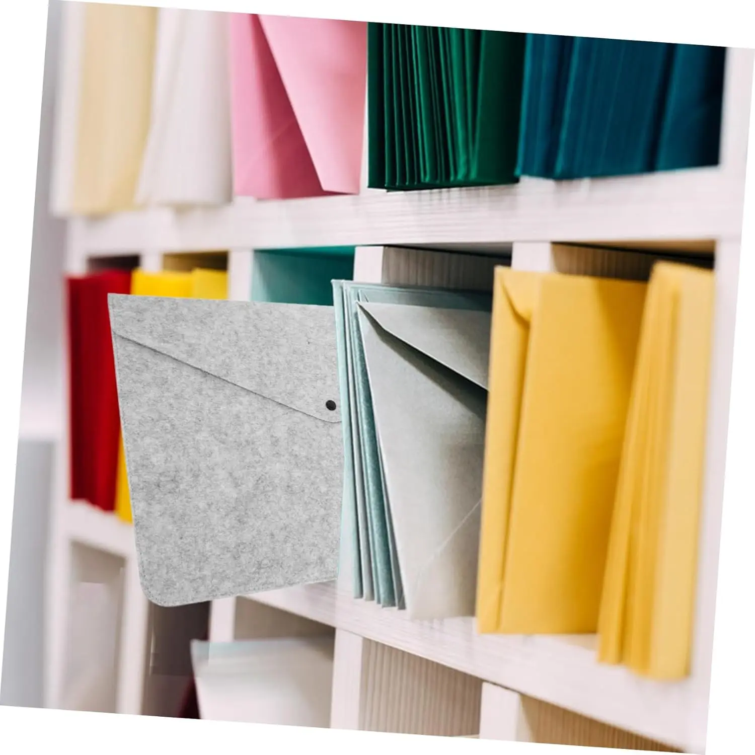 Hot Sale Snap Button Design Felt Envelope Bag felt briefcase envelope bags for office school Felt Document Bag
