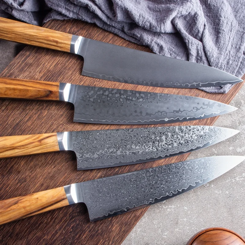 Оптовая продажа; Хит продаж; Дамасская сталь 8 дюймов нож Янцзян кухонных