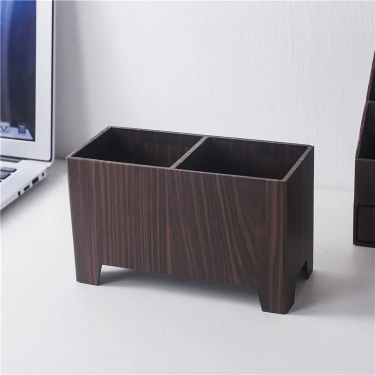 Многофункциональный коричневый Настольный органайзер для учеников руководителей, современный органайзер для офисного стола