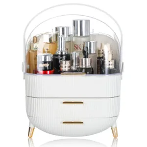 new style skin care cream lipstick cosmetic organizer desk makeup organizer with drawer cosmetic storage box