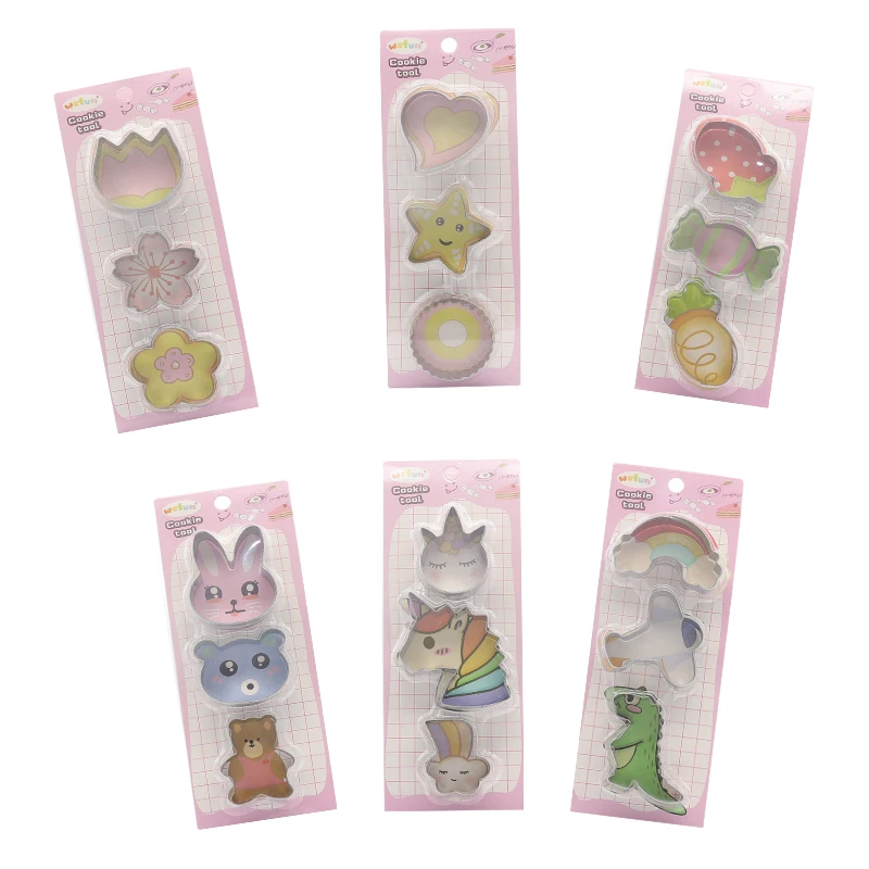 2023 New Design Stainless Steel Cartoon Shaped Dinosaur Animal Unicorn Fondant Cake Cookie Cutter Biscuit Mould