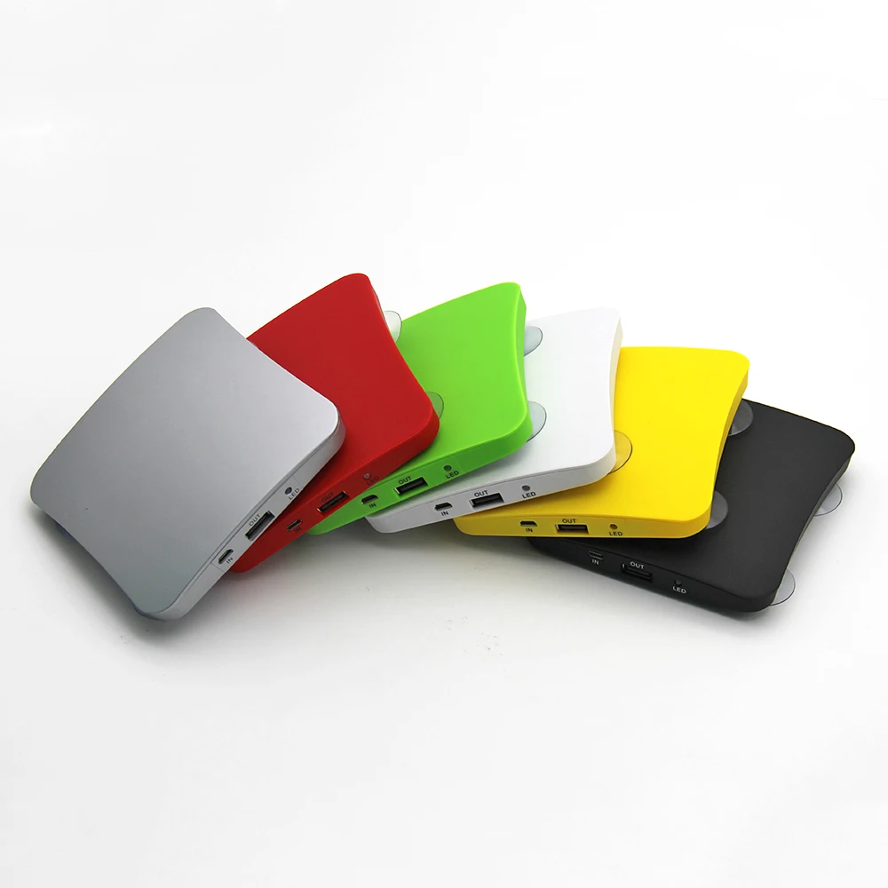 5200mah  Waterproof  Wireless Window Solar Charger Power Bank for Mobile Phone