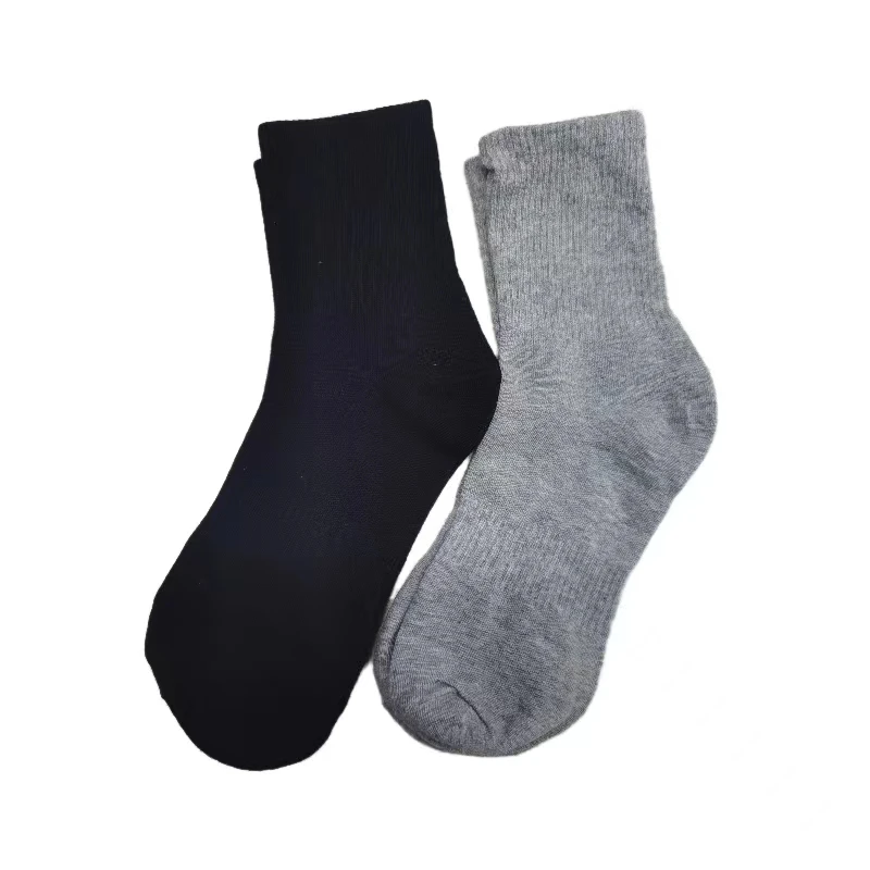 Pure Color Wholesale Unisex Low Ankle Sport Socks Wool Anti Slip Classic Crew Socks