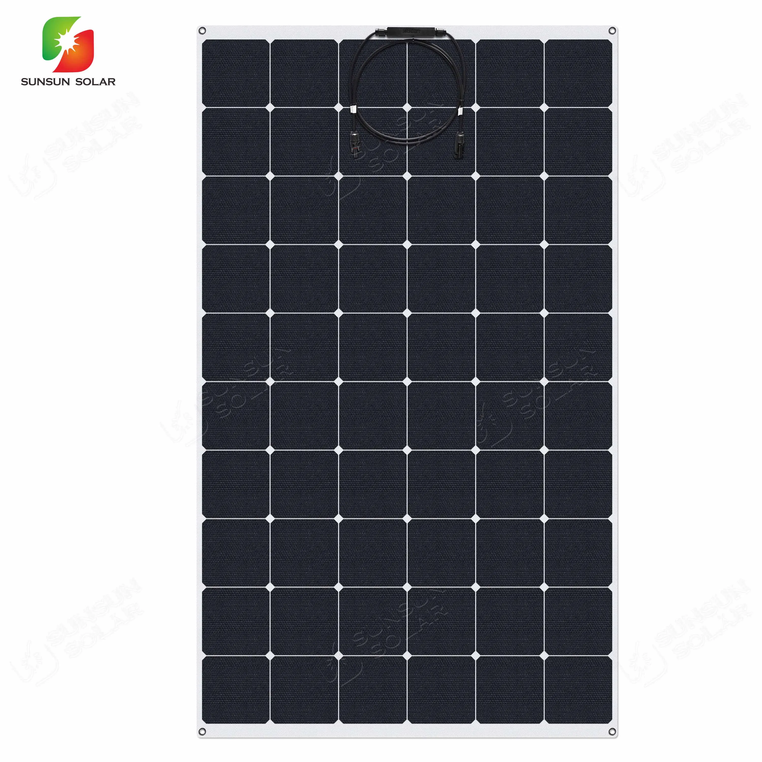 Полугибкая солнечная панель для кемпинга Rv Marine ETFE/PET 12 В 24 в 200 Вт Sunpower