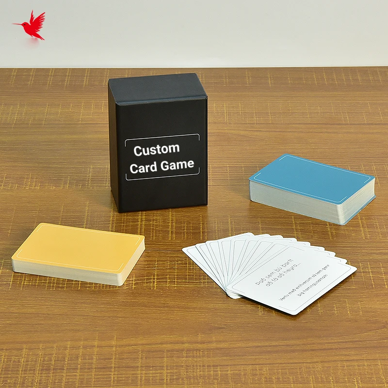 Manufacturer Custom Art Paper Card Deck Wholesale Party Game Playing and Promotional Cards with Box
