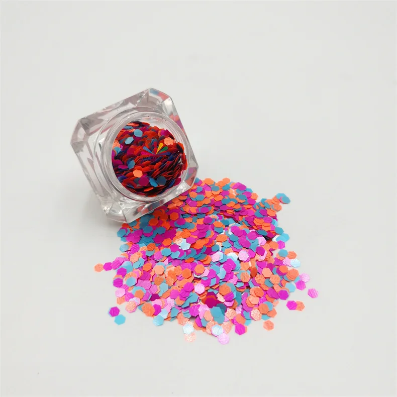 wholesale top quality PET holographic polyester glitter flakes chunky bulk fine glitter powder mix for make up