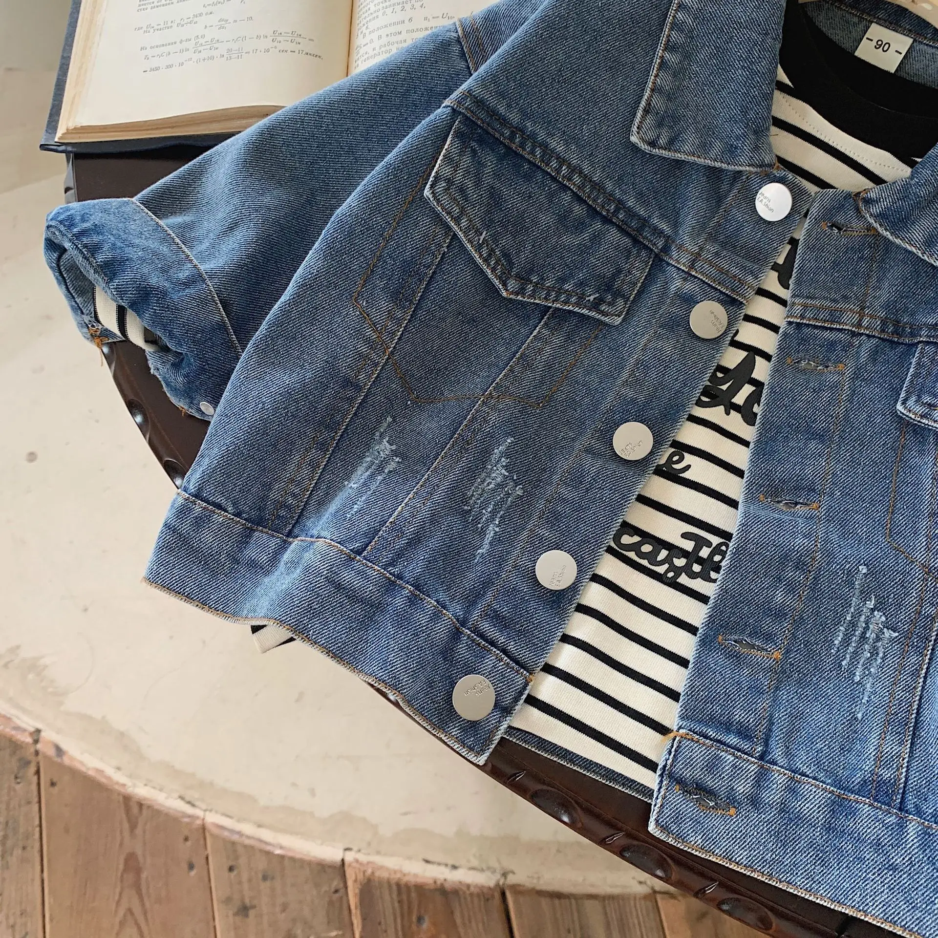 Kids Denim Jacket Boy Jeans Coat Children Clothes Outwear Long Sleeve Little Boy Denim Jackets