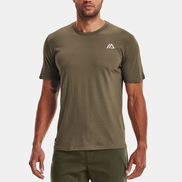 High Quality Custom Logo Essential T-shirts Ribbed Collar 60 Cotton 40 Polyester T Shirt