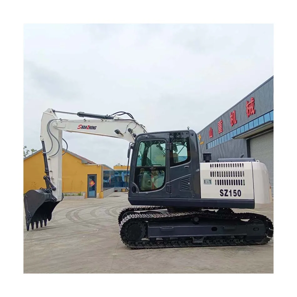 China Top Brand Shanzhong 14Ton SZ150 Medium-sized Hydraulic Tracked Excavator with Powerful Engine