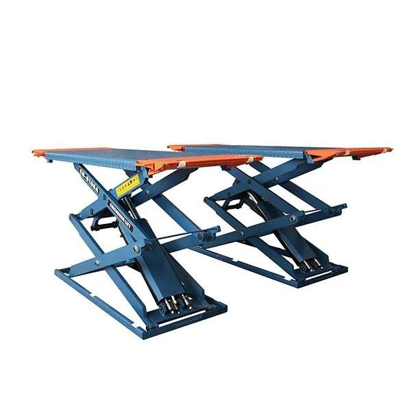 2022 Baohua Best sell  onground type  Scissor Lift Automotive E Scissor Lift for Auto Repair workshop Equipment