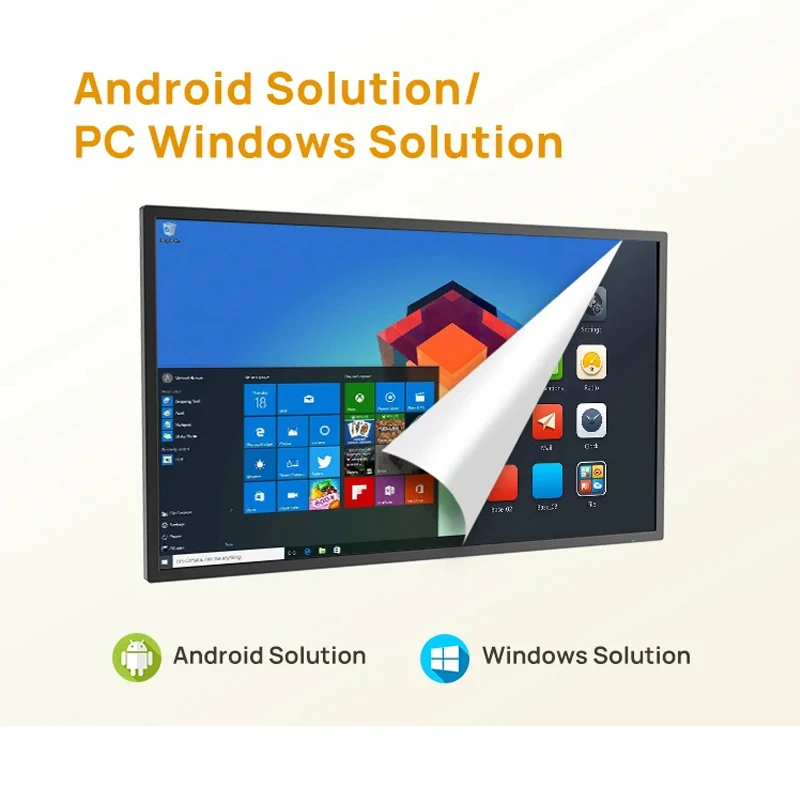 Wall Mounted Android Poe Tablet LCD Display 10/15/22/32/43/55/65 Inch Metal Case USB Interface Multi Capacitive Touch Screen