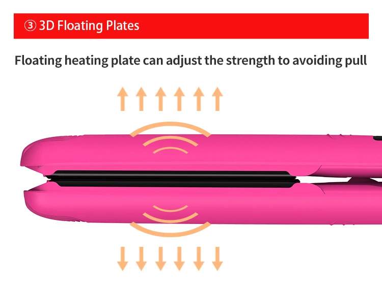 SMET 360 Degrees Swivel Cord Electric Professional Flat lron Hair Straightener with LCD Display