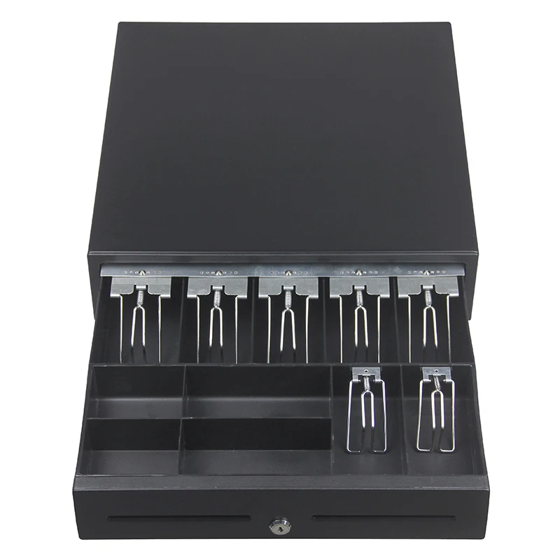 410mm 7 Bill 4 Coin POS Cash Register Drawer Money Tray Coin Box Metal Locking Cash Box