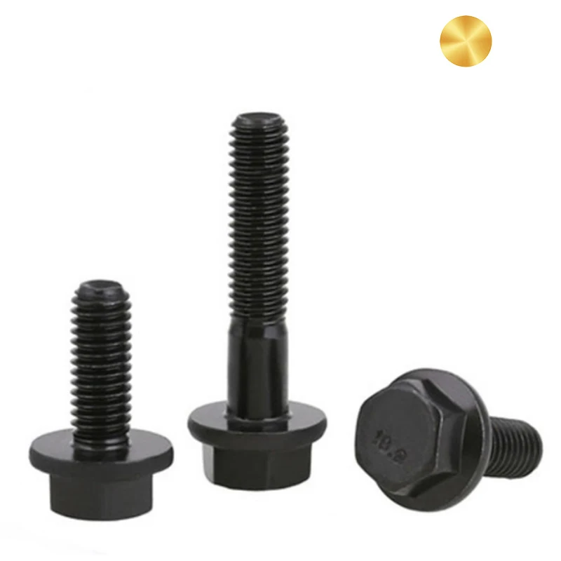 China m10 m12 m16 hex flange black 8.8 gradestandard size high tensile high strength plow track shoe bolts and nuts