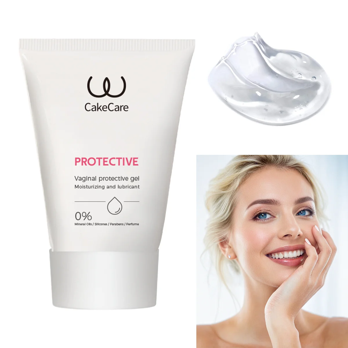 For the treatment of vaginal dryness pH balanced natural plant-derived moisturizing vaginal gel for women with boric acid.